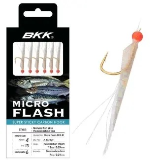 BKK Micro Flash - NFA-02 Natural fish skin 6*13# (4#),  5cm